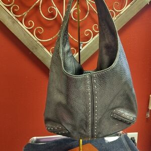 Elegant Black Leather Hobo Bag